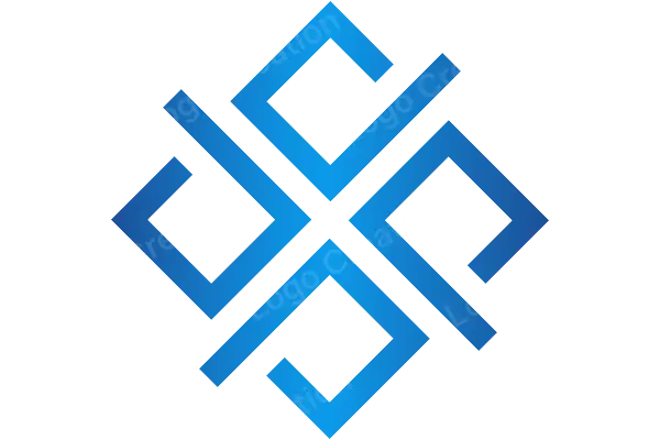 Modern Abstract Corporate Logo with Blue Geometric Shapes