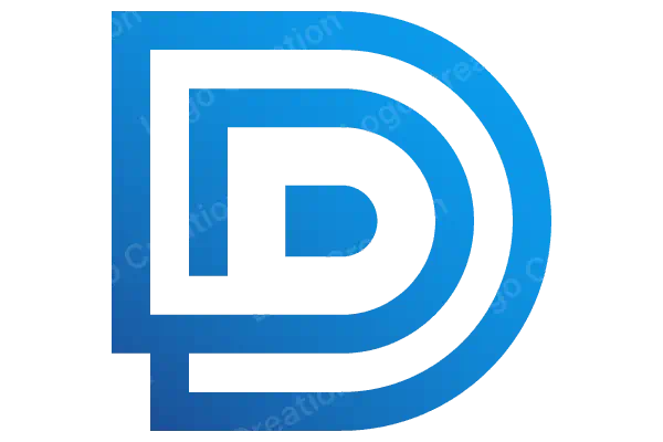 Modern Blue Monogram Design for Personal Branding