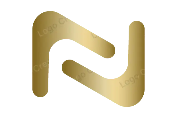 Innovative Luxury Abstract Logo in Elegant Gold Colors