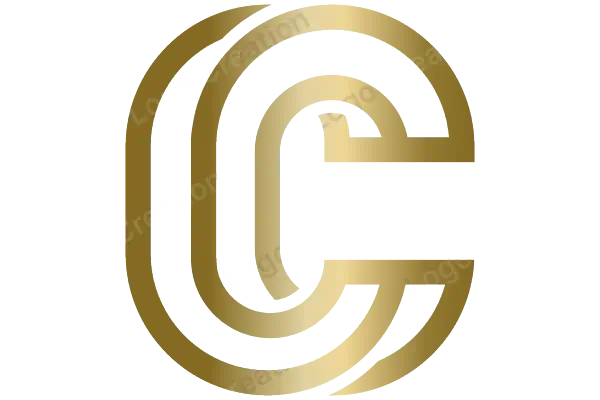 Elegant Gold CC Monogram for Luxury Branding