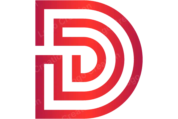 Modern Red Monogram D: Innovative Visual Identity
