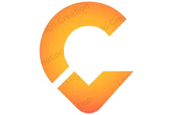 Modern Abstract Technology Icon - Gradient C Shape