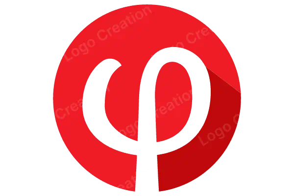 Modern Technology Symbol in Red Circle - Clean Design
