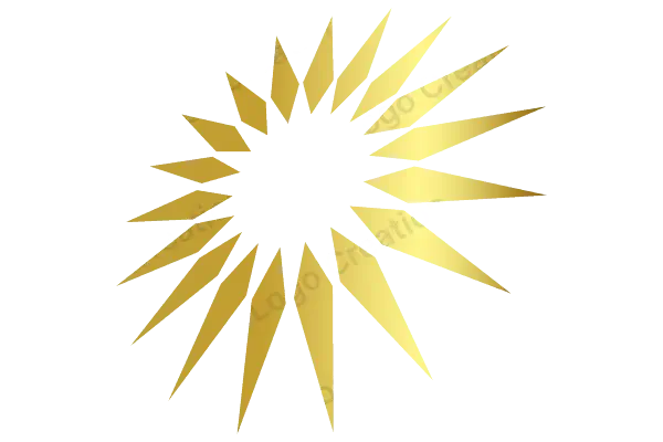 Elegant Gold Star Emblem for Luxury Innovations