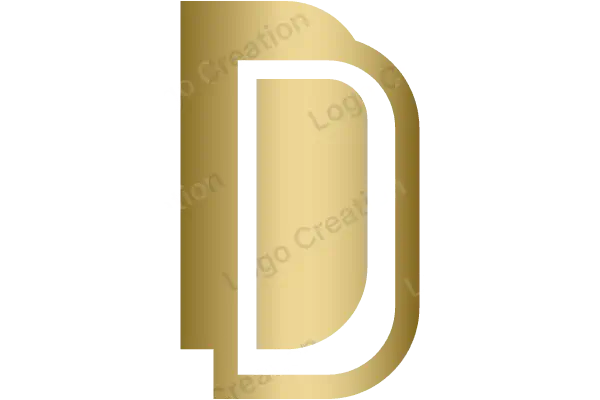 Elegant Gold Monogram D for Luxury Personal Branding