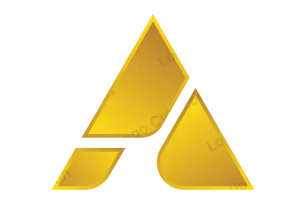 Stylized Abstract Golden Graphic Logo for Technology